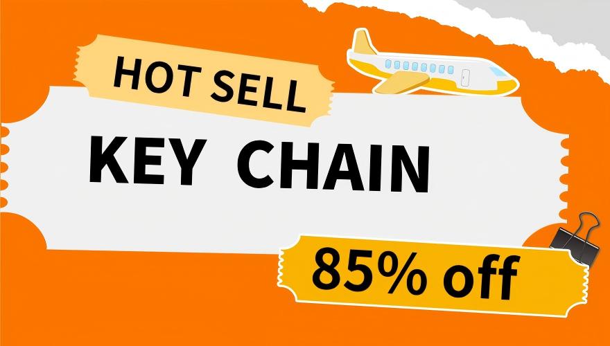 Key chain promotion 85% off