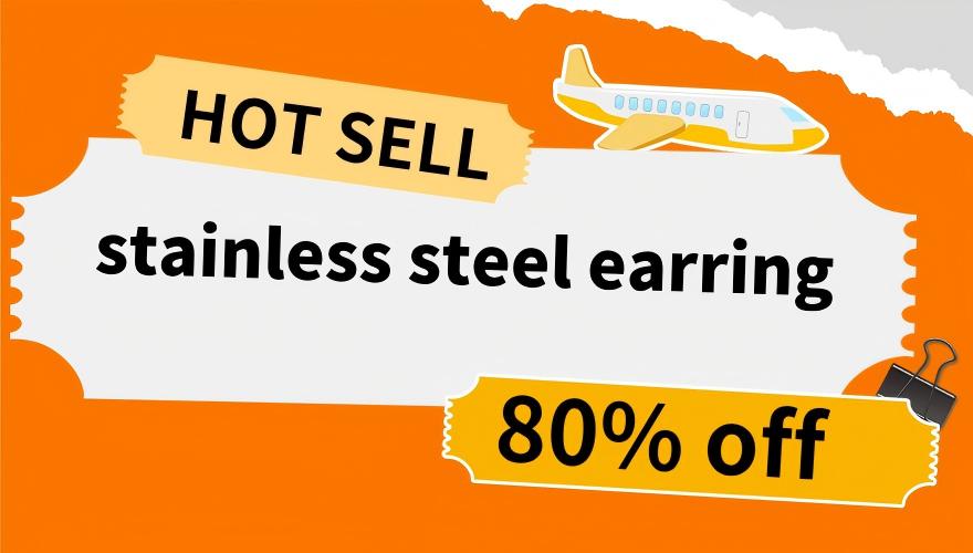 stainless steel earring promotion 80% off